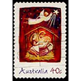Australia 2002 Christmas 40c Used Peel & Stick Stamp.