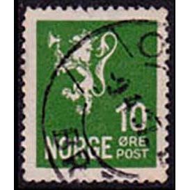Norway 1926 Lion 10ore Used Stamp