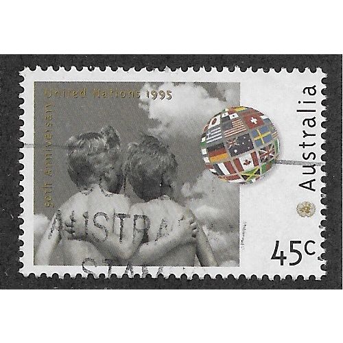 AUS 1995 45c '50TH ANN OF UNITED NATIONS' FINE USED (EBID60-057)