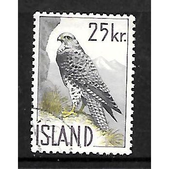 ICELAND 1959 25K GYR FALCON SG 372 FINE USED