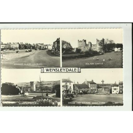 Yorkshire WENSLEYDALE Multi-View Postcard (Valentine L.4051)