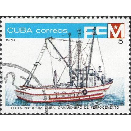 CUBA, SHIP, Crab trawler, blue 1978, 5c