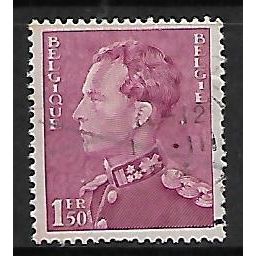 BELGIUM 1936 KING LEOPOLD III 1F.50 MAUVE SG 760 FINE USED