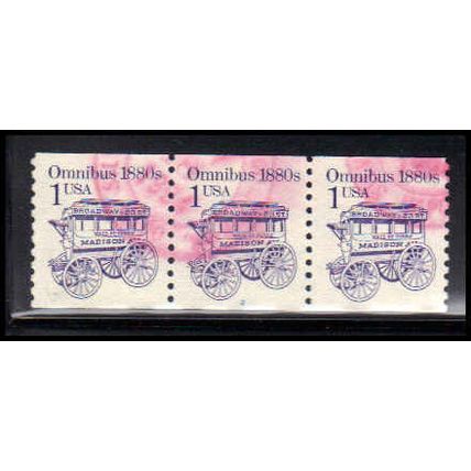 Used 2225 1c Omnibus Very Fine PNC 2/3 PA2732