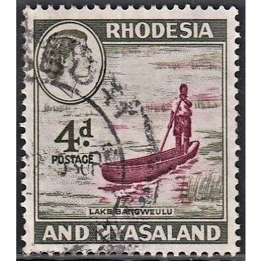 RHODESIA & NYASALAND, 1959 4d Lake Bangweulu, SG 23 (Scott #163), used