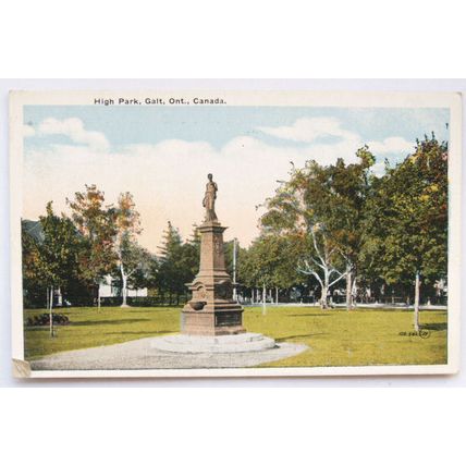 vintage postcard High Park, Galt, Ontario, Canada