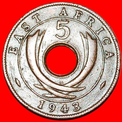 SOUTH AFRICA: EAST AFRICA★5 CENTS 1943SA★WAR TIME 1939-1945★LOW START★NO RESERVE