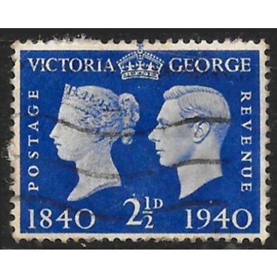 1940 Queen Victoria and King George VI - 2½d Used C5