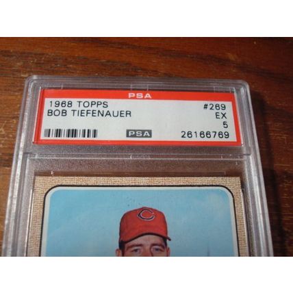 1968 Topps, Graded EX 5, BOB TIEFNAUER, Indians