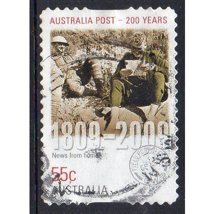 Australia 2009 200 Years of Australia Post - News From Home 55c s/a Used