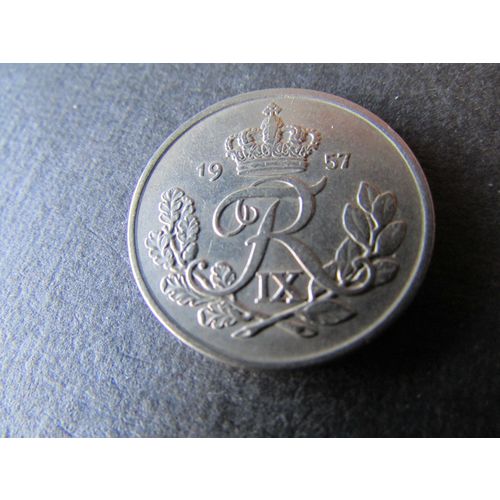 1957 DENMARK 25 ORE FREE POST. D