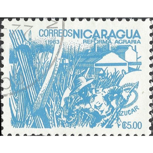 NICARAGUA, Sugar, blue 1983, $5
