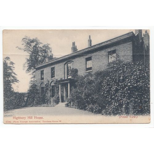 Front View Highbury Hill House School Islington North London Postcard Damaged
