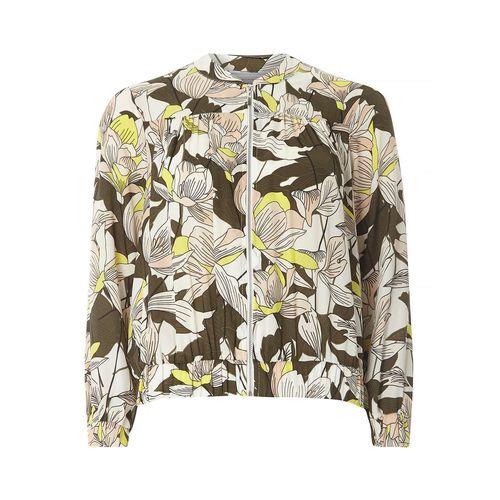 Petite Khaki Floral Bomber Jacket 16 Khaki/Multi