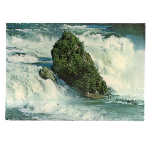 NEUHAUSEN BEL RHEINFALL, SWITZERLAND unused vintage postcard The Rhine Falls #