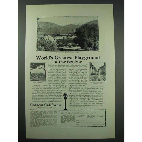1927 Southern California Tourism Ad - Playground