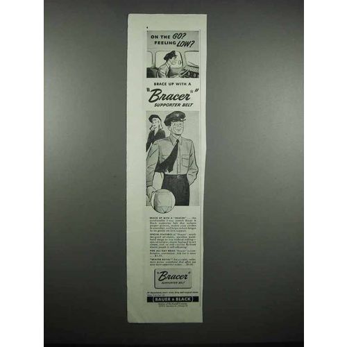 1947 Bauer & Black Bracer Supporter Belt Ad