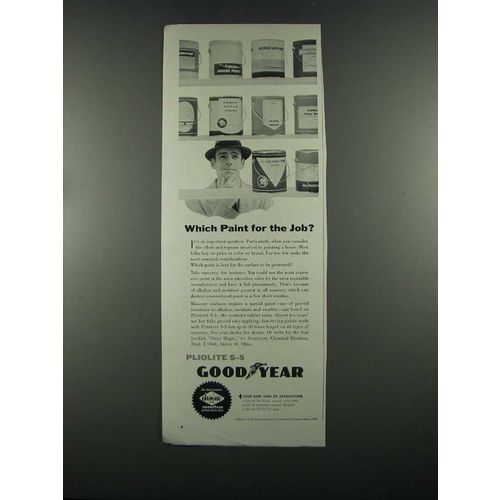 1955 Goodyear Pliolite S-5 Rubber Resin Paint Ad