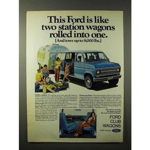 1975 Ford Club Wagon Van Ad - Two Rolled into One