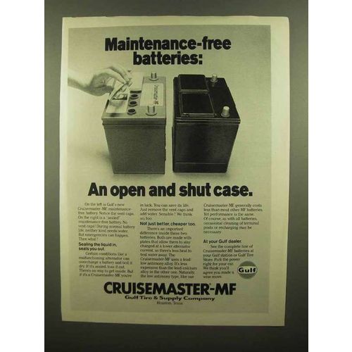 1976 Gulf Cruisemaster-MF Battery Ad - Open and Shut