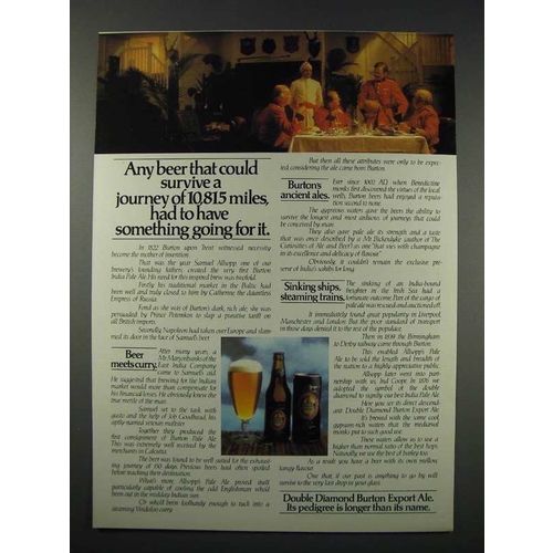 1980 Double Diamond Burton Export Ale Ad - Survive