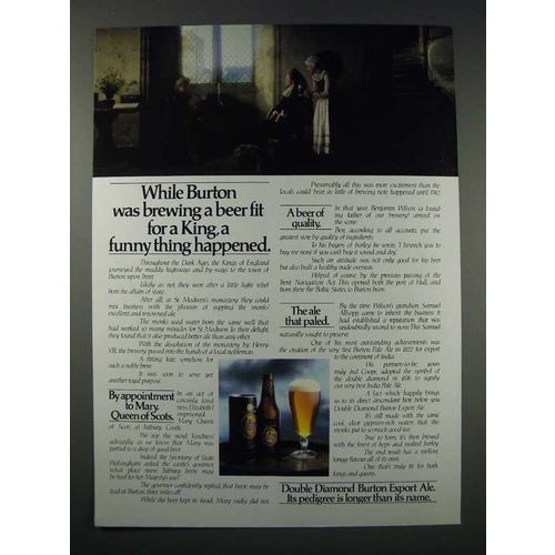 1980 Double Diamond Burton Export Ale Ad - Fit for King