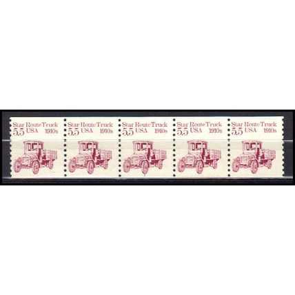 2125 5.5c Star Route Truck Fine MNH Dry Gum PNC 1/5 X0379