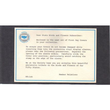 Insert For Birds and Flowers Subscriber CV42727