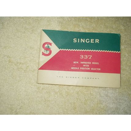 vtg singer #337 sewing machine manual in really good condition