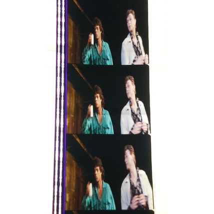 Dancing In The Streets. Bowie /Jagger Pk GB - 003c. 1 STRIP OF 5 35MM FILMCELLS