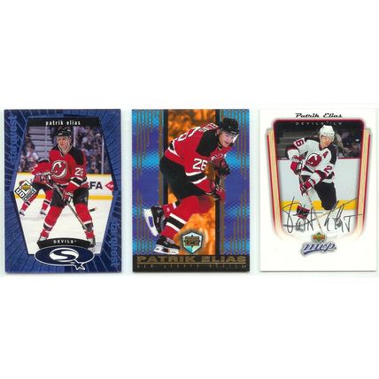Patrik Elias 14x card lot incl Foil, Sticker