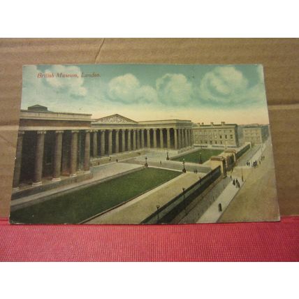 THE BRITISH MUSEUM, LONDON . used antique postcard. 1924 pm National series #