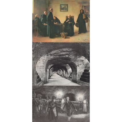 Napoleon Moet & Chandon Factory History 3x French Postcard