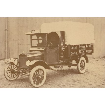 Great Western Railway 1921 Goods Van Transport Postcard