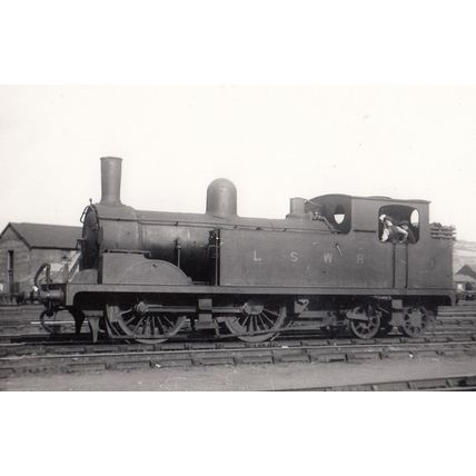 LSWR Class 0-4-4T Lecos William Adams Train Old Photo
