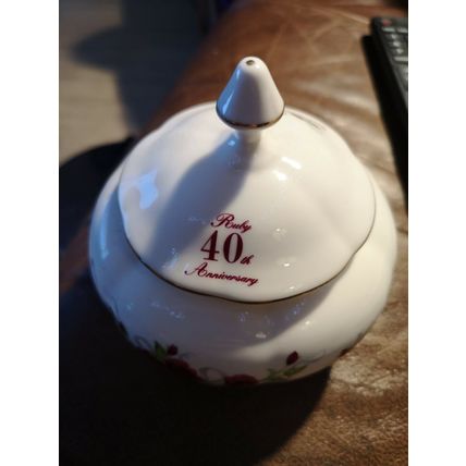Royal Crown Duchy H Samuel Lidde Pot Ruby Anniversary