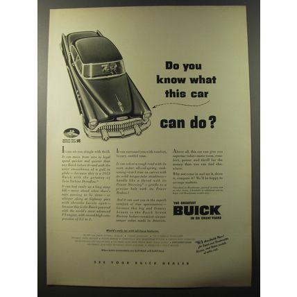 1953 Buick Cars Ad - Do you know what this car can do?