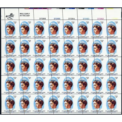 1699, Mint 13¢ HUGE Misperforation Error Sheet of 40 Clara Maass - Stuart Katz