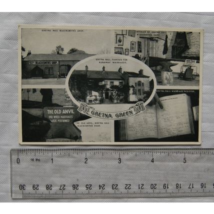 vintage Postcard Gretna Green, multi-view