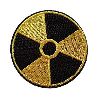 Radioactive Iron On Patch Embroidered Badge Also Sew 5.5cm Applique P225