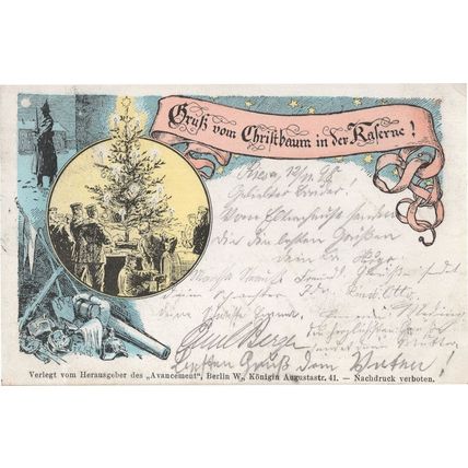 German Antique Military Soldier Gun Rifle Victorian 1890s Postcard