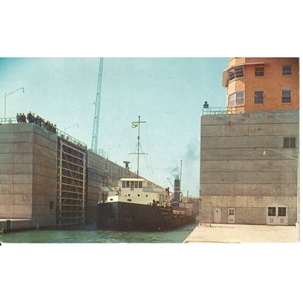 Canada Postcard 1959 - St. Lawrence Seaway and Power Project