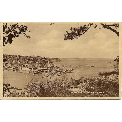 Teignmouth from Shaldon, Devon, England - 1954 Vintage Photographic Postcard