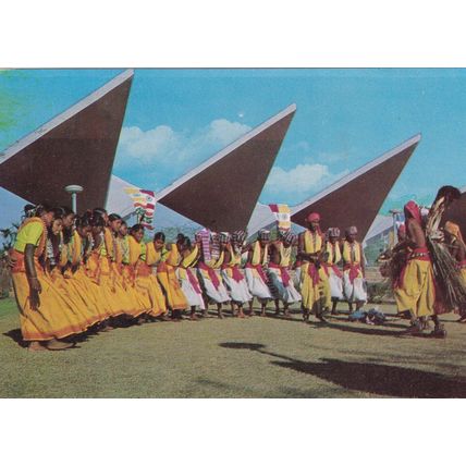Folk Dance India Postcard unused VGC