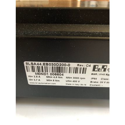 NEW B&R 8LSA44.EB030D200-0 SYNCHRONOUS SERVO MOTOR,M0ND1,3000RPM,400V,AA