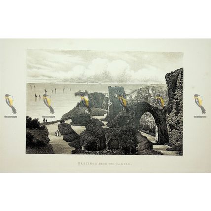Hastings From The Castle, Sussex, England, Book Illustration (Print), 1895