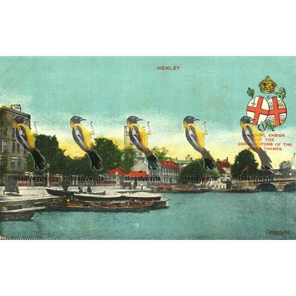 Henley, Armorial Ensign, Oxon, GD & DL , Bavaria, Postcard 1900s
