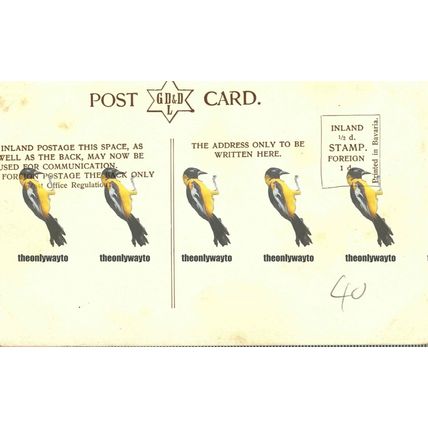 Henley, Armorial Ensign, Oxon, GD & DL , Bavaria, Postcard 1900s