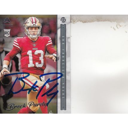 BROCK PURDY ROOKIE 2022 AUTOGRAPHED SAN FRANCISCO 49ERS ALL-PRO QUARTERBACK CARD