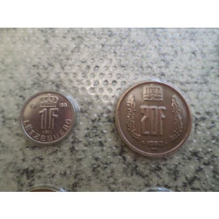 Luxembourg Pre Euro 4 Coin Set – 1, 5, 20, 50 franc